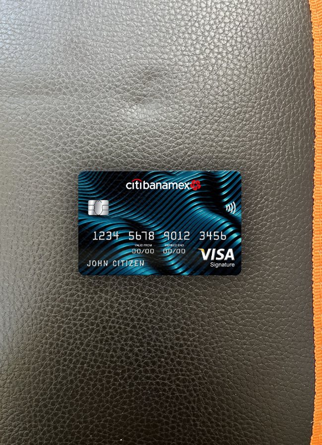 Download Mexico Citibanamex bank visa signature card photolook front Photoshop template